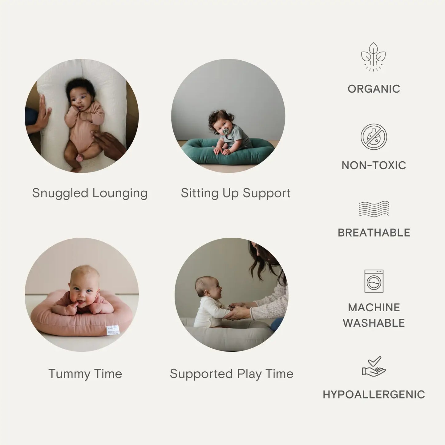 Snuggle Me Organic | Infant Lounger